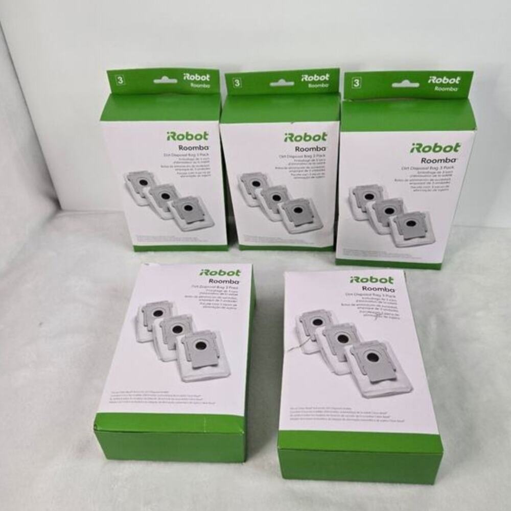 iRobot Roomba Dirt Disposal Bags 3-Pack – Lot of 5 – Brand New